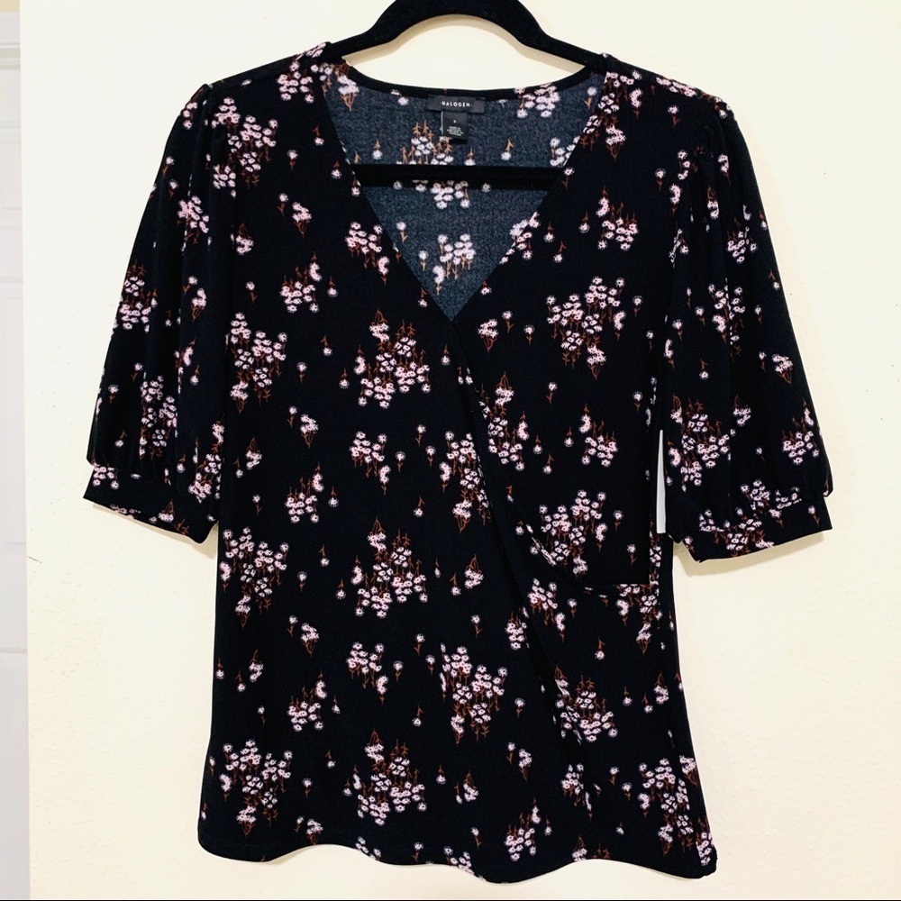 HALOGEN•front wrap T-shirt - NWT - size S